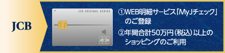 2年目以降も2つの条件クリアで年会費無料JCB